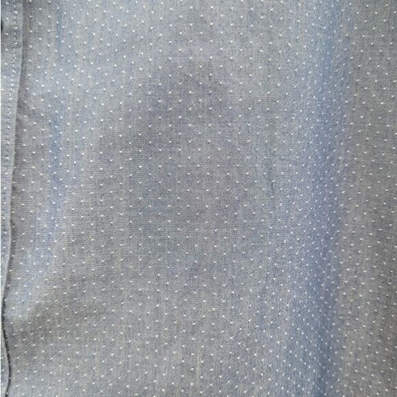 Bar 3 Blue White Dot Long Sleeve Button Up Mens Shirt Size Large - Picture 8 of 13